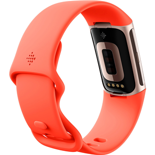 Fitbit Charge 6, oranža - Aktivitāšu sensora aproce
