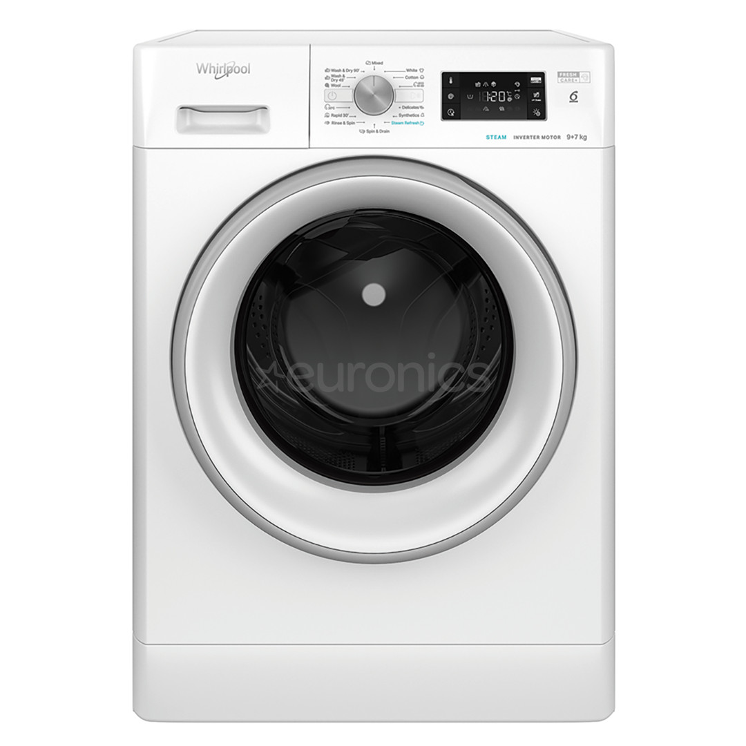 Whirlpool, 9 kg / 7 kg, depth 60,5 cm, 1600 rpm - Washer-Dryer Combo
