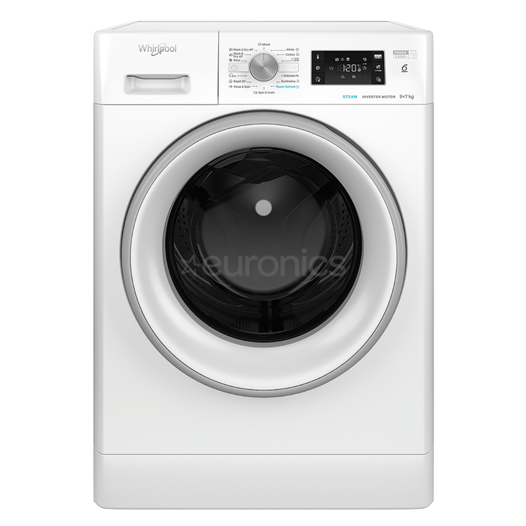 Whirlpool, 9 kg / 7 kg, depth 60,5 cm, 1600 rpm - Washer-Dryer Combo