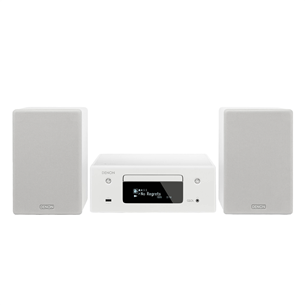 Denon CEOL N10 Receiver, Denon N10 Shelf Speakers, balta - Mūzikas sistēma RCDN10WTE2+SCN10WTEM