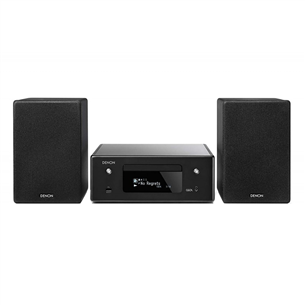 Denon CEOL N10 Receiver, Denon N10 Shelf Speakers, melna - Mūzikas sistēma RCDN10BKE2+SCN10BKEM