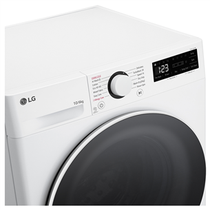 LG, 10/6 kg, dziļums 55 cm, 1400 apgr/min., balta - Veļas mazgājamā mašīna ar žāvētāju