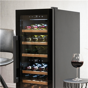 Caso WineExclusive 38 Smart, ietilpība: 38 pudeles, augstums 107 cm, melna - Vīna skapis