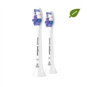 Philips Sonicare S2 Sensitive, 2 gab., balta - Uzgaļi elektriskajai zobu birstei HX6052/10