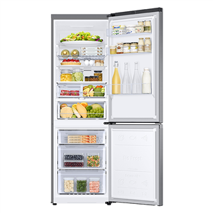 Samsung, Humidity Fresh +, NoFrost, 344 L, height 186 cm, inox - Refrigerator