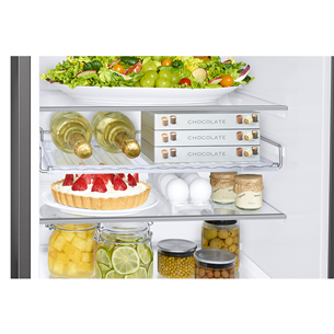 Samsung, Humidity Fresh +, NoFrost, 344 L, height 186 cm, inox - Refrigerator