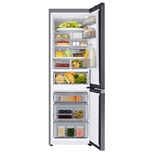 Samsung BeSpoke, NoFrost, 186 cm, 344 L, black - Refrigerator