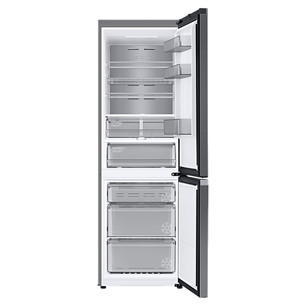 Samsung BeSpoke, NoFrost, augstums 186 cm, 344 L, melna - Ledusskapis