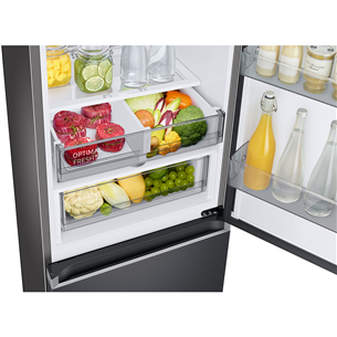 Samsung BeSpoke, NoFrost, 186 cm, 344 L, black - Refrigerator