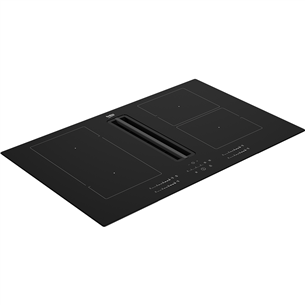 Beko, width 80 cm, black - Built-in induction hob with cooker hood