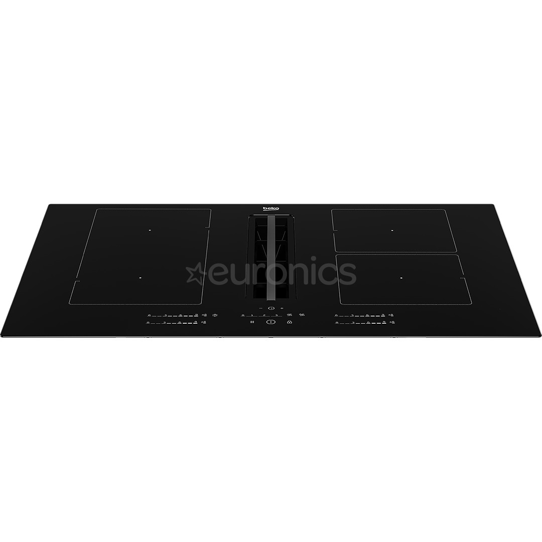 Beko, width 80 cm, black - Built-in induction hob with cooker hood