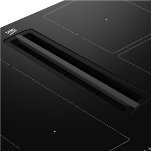 Beko, width 80 cm, black - Built-in induction hob with cooker hood