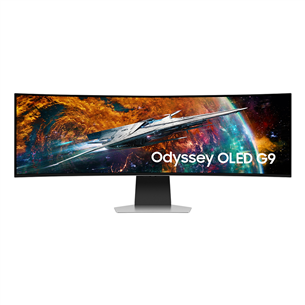 Samsung Odyssey G9, 49'', curved, OLED, DQHD, 240 Hz, silver  - Monitor