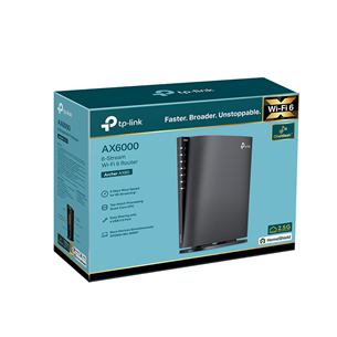 TP-Link Archer AX80, AX6000 8-Stream Wi-Fi 6, 2.5G LAN, melna - Bezvadu rūteris