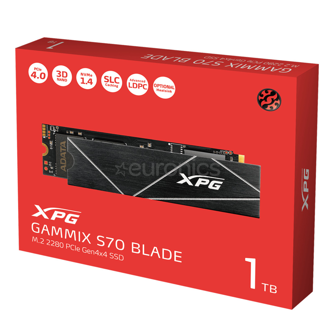 Adata XPG Gammix S70 Blade, 1 TB, M.2 PCIe Gen4 - SSD cietais disks