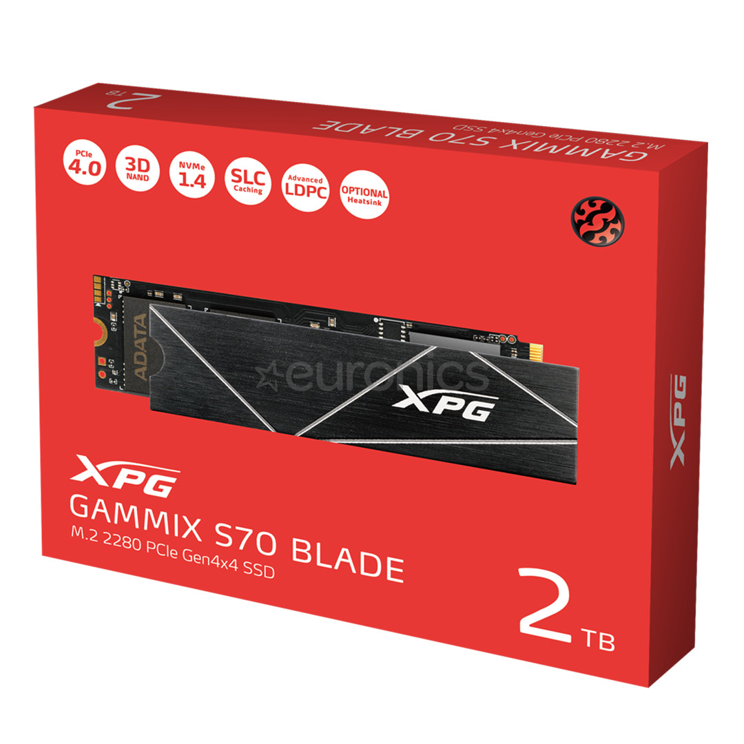 Adata XPG Gammix S70 Blade, 2 TB, M.2 PCIe Gen4 - SSD cietais disks