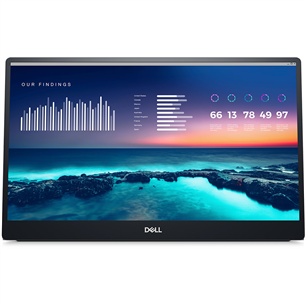 Dell Portable P1424H, 14'', Full HD, LED IPS, melna/pelēka - Portatīvais monitors