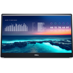 Dell Portable P1424H, 14'', Full HD, LED IPS, melna/pelēka - Portatīvais monitors P1424H