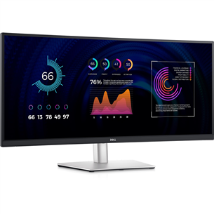 Dell P3424WE, 34'', WQHD, LED IPS, USB-C, melna/pelēka - Izliekts monitors