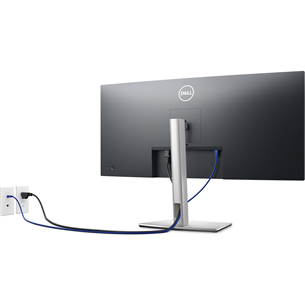 Dell P3424WE, 34'', WQHD, LED IPS, USB-C, melna/pelēka - Izliekts monitors