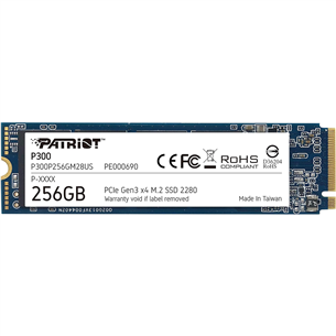 Patriot P300, 256 GB, M.2 PCIe Gen 3x4 - SSD cietais disks P300P256GM28