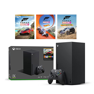 Microsoft Xbox Series X - Forza Horizon Bundle, 1 TB, melna - Spēļu konsole