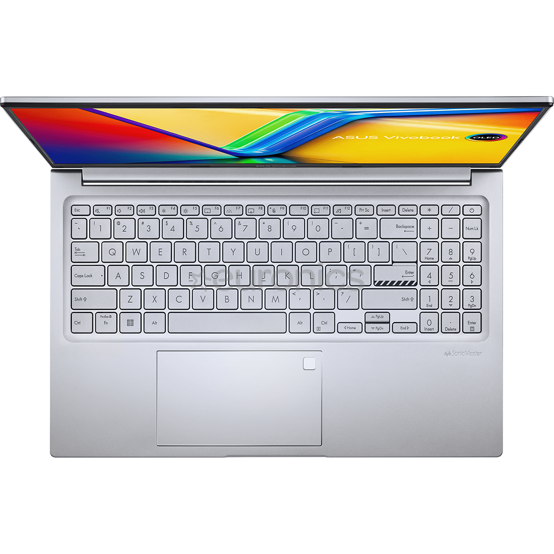 ASUS Vivobook 15 OLED, 2.8K, Ryzen 7, 16 GB, 512 GB, ENG, sudraba - Portatīvais dators