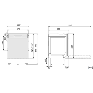 Hisense, 16 place settings, width 60 cm - Built-in Dishwasher