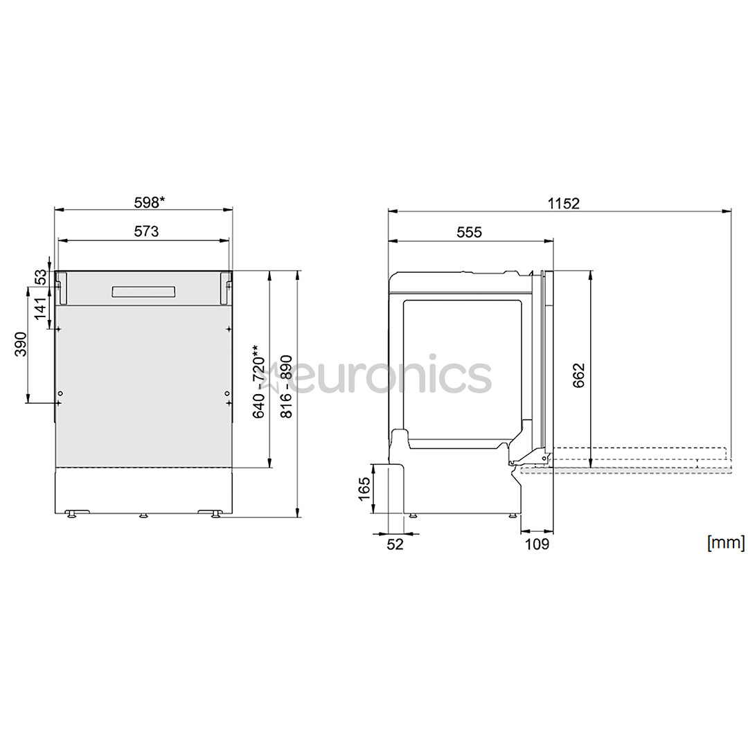 Hisense, 16 place settings, width 60 cm - Built-in Dishwasher