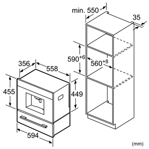 Bosch, melna/nerūsējošā tērauda - Iebūvējams kafijas automāts