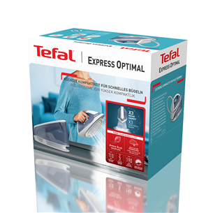 Tefal Express Optimal, 2200 W, zila/balta - Gludināšanas sistēma