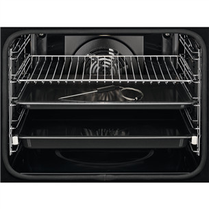 Electrolux, 72 L, pyrolytic cleaning, black/white - Built-in oven