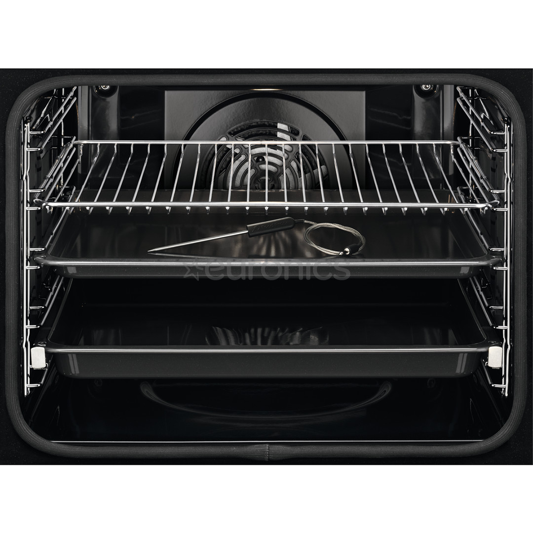 Electrolux, 72 L, pyrolytic cleaning, black/white - Built-in oven