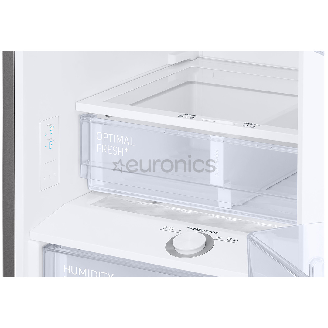 Samsung BeSpoke, augstums 203 cm, 390 L, nerūsējošā tērauda - Ledusskapis