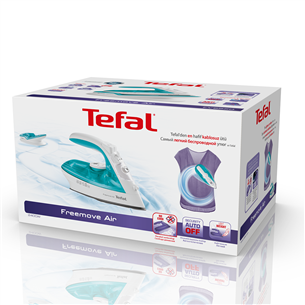 Tefal Freemove Air, 2400 W, tirkīza - Bezvadu tvaika gludeklis