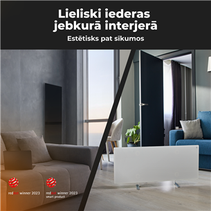Aeno, 700+ W, melna - Viedais elektriskais sildītājs