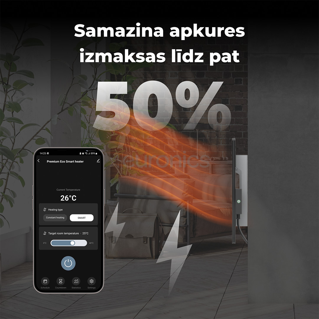 Aeno, 700+ Вт, черный - Обогреватель Premium Eco Smart