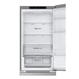 LG, NoFrost, 344 L, 186 cm, silver - Refrigerator