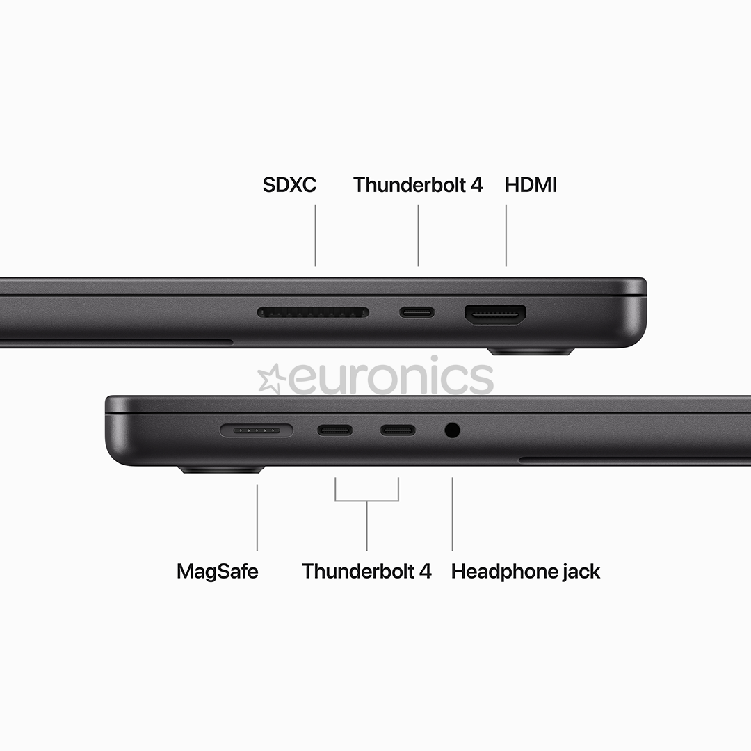Apple MacBook Pro 16 (2023), M3 Max 14C/30C, 36 GB, 1 TB, ENG, melna - Portatīvais dators