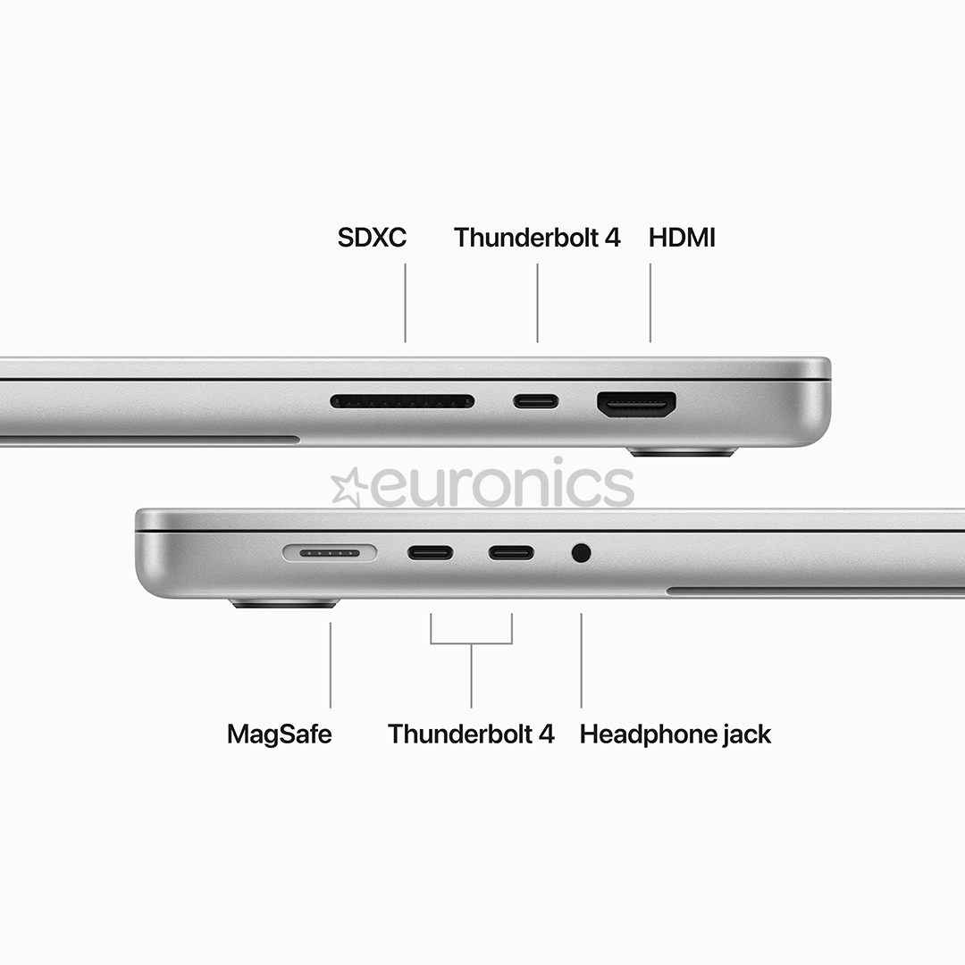 Apple MacBook Pro 16 (2023), M3 Pro 12C/18C, 36 GB, 512 GB, SWE, sudraba - Portatīvais dators