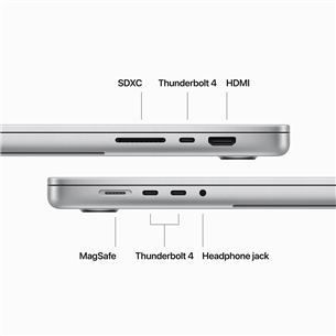 Apple MacBook Pro 16 (2023), M3 Max 16C/40C, 48 GB, 1 TB, SWE, sudraba - Portatīvais dators