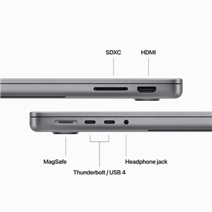 Apple MacBook Pro 14 (2023) M3, 8C/10C, 8 GB, 512 GB, ENG, pelēka - Portatīvais dators