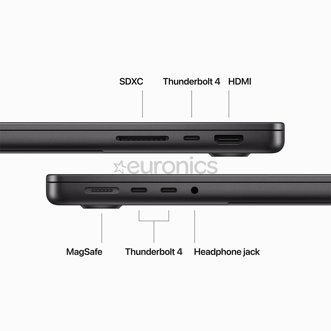 Apple MacBook Pro 14 (2023) M3 Pro, 11C/14C, 18 GB, 512 GB, SWE, melna - Portatīvais dators