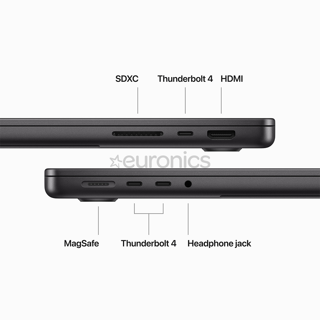 Apple MacBook Pro 14 (2023) M3 Pro, 11C/14C, 18 GB, 512 GB, ENG, melna - Portatīvais dators