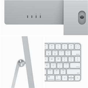 Apple iMac 24" (2023), M3 8C/10C, 8 GB, 256 GB, Touch ID, ENG, sudraba - Dators
