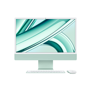 Apple iMac 24" (2023), M3 8C/10C, 8 GB, 256 GB, Touch ID, ENG, green - All-in-one PC MQRN3ZE/A
