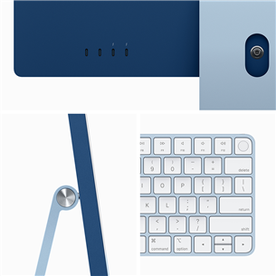 Apple iMac 24" (2023), M3 8C/10C, 8 ГБ, 256 ГБ, Touch ID, SWE, синий - Настольный компьютер "все в одном"
