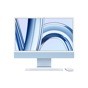 Apple iMac 24" (2023), M3 8C/10C, 8 ГБ, 256 ГБ, Touch ID, RUS, синий - Настольный компьютер "все в одном" MQRQ3RU/A