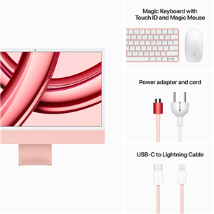 Apple iMac 24" (2023), M3 8C/10C, 8 ГБ, 512 ГБ, Touch ID, ENG, розовый - Настольный компьютер "все в одном"