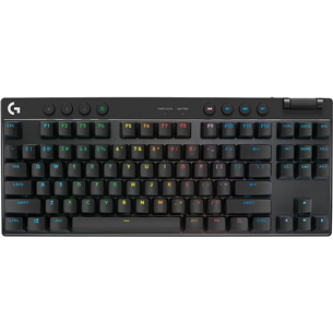 Logitech PRO X TKL, US, melna - Bezvadu klaviatūra